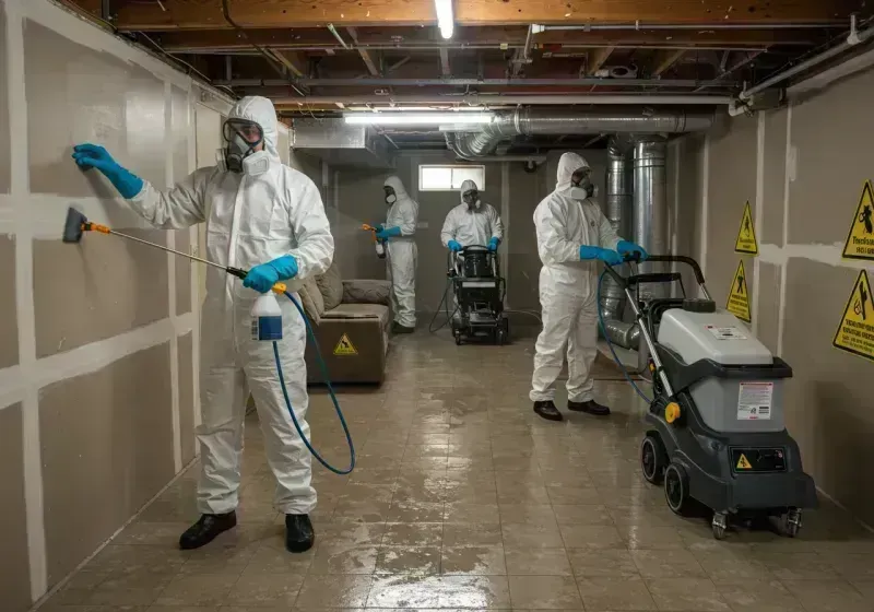 Basement Moisture Removal and Structural Drying process in Crawford County, MI